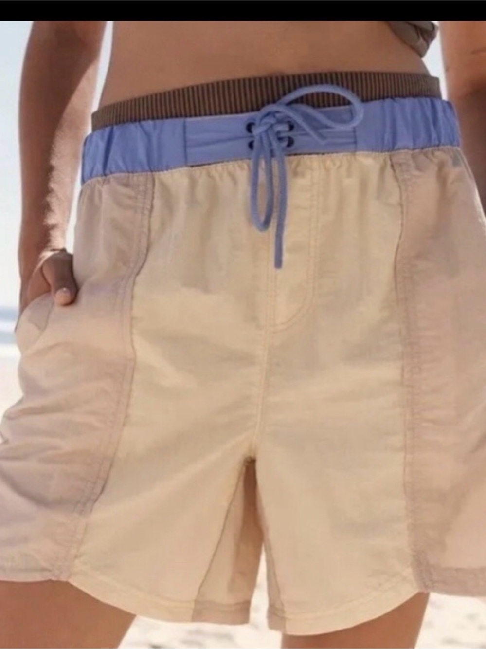 Free People Color-Block Shorts